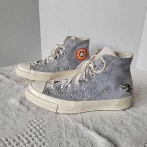 Converse Grey and Off-White Looney Tunes Edition Chuck 70 High Sneakers